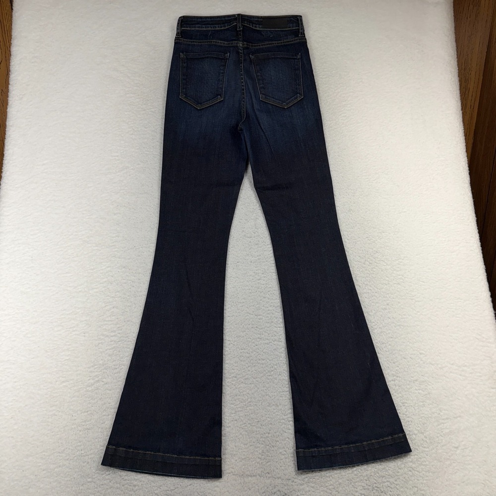 The Castings High Rise Flare Blue Jeans Womens 29 (27x33) Dark Blue Made in USA - Picture 2 of 11